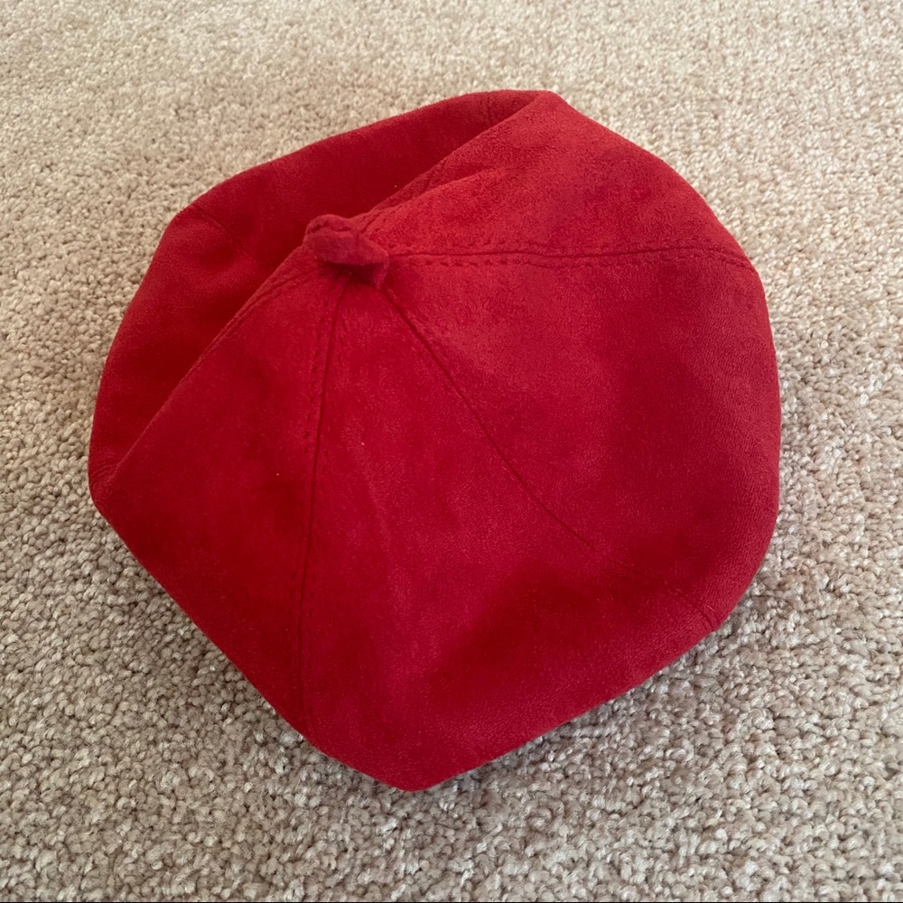 Red Suede Beret